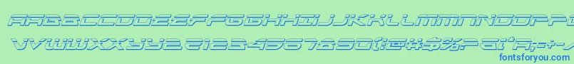 alexisv3bulletital Font – Blue Fonts on Green Background