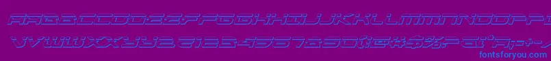 Шрифт alexisv3bulletital – синие шрифты на фиолетовом фоне