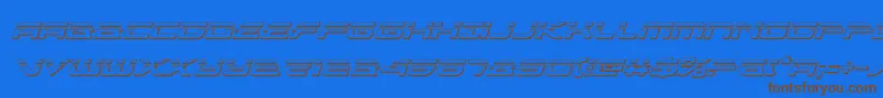 alexisv3bulletital Font – Brown Fonts on Blue Background