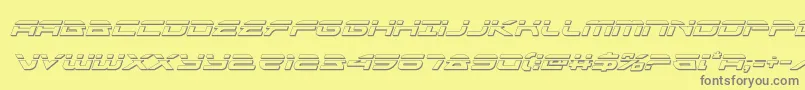 alexisv3bulletital-Schriftart – Graue Schriften auf gelbem Hintergrund