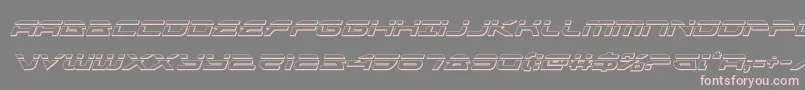 フォントalexisv3bulletital – 灰色の背景にピンクのフォント