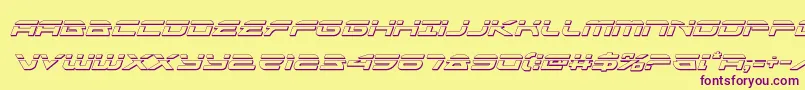 alexisv3bulletital Font – Purple Fonts on Yellow Background