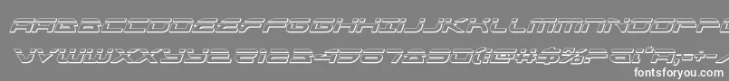 フォントalexisv3bulletital – 灰色の背景に白い文字