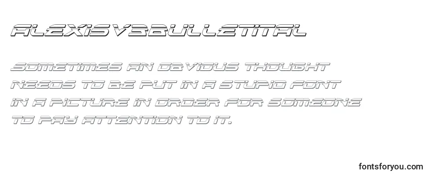 Schriftart Alexisv3bulletital (119051)