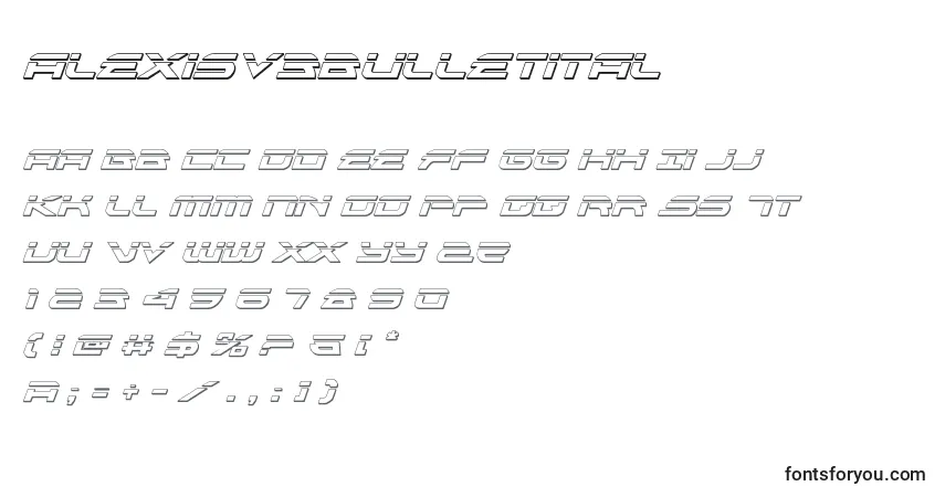 Шрифт Alexisv3bulletital (119052) – алфавит, цифры, специальные символы