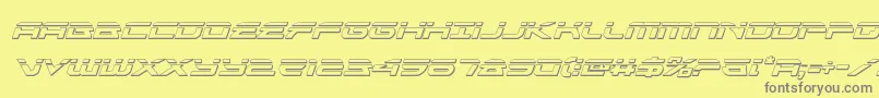 alexisv3bulletital Font – Gray Fonts on Yellow Background