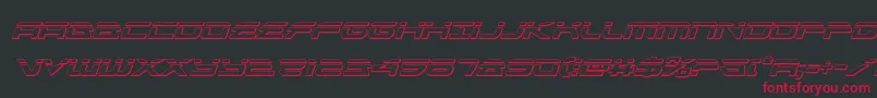 alexisv3bulletital Font – Red Fonts on Black Background