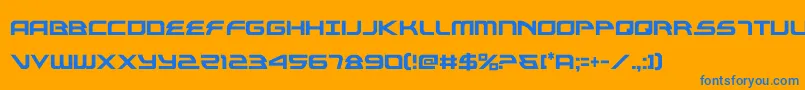 alexisv3cond Font – Blue Fonts on Orange Background