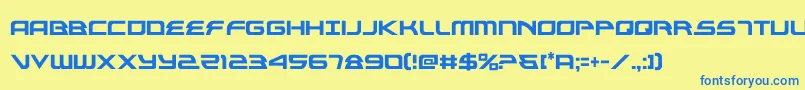 alexisv3cond Font – Blue Fonts on Yellow Background