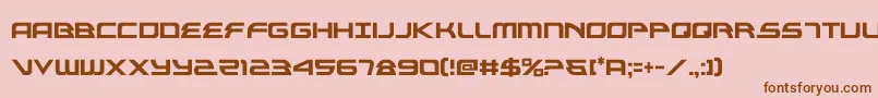 フォントalexisv3cond – ピンクの背景に茶色のフォント