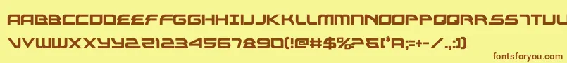 Czcionka alexisv3cond – brązowe czcionki na żółtym tle