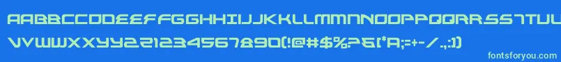 alexisv3cond Font – Green Fonts on Blue Background