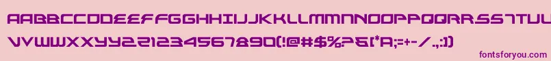 フォントalexisv3cond – ピンクの背景に紫のフォント