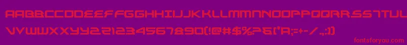 Czcionka alexisv3cond – czerwone czcionki na fioletowym tle