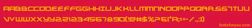 alexisv3cond Font – Orange Fonts on Red Background