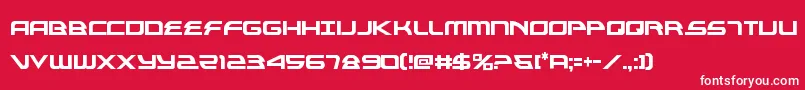 フォントalexisv3cond – 赤い背景に白い文字