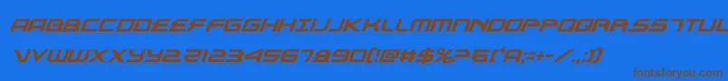 alexisv3condital Font – Brown Fonts on Blue Background