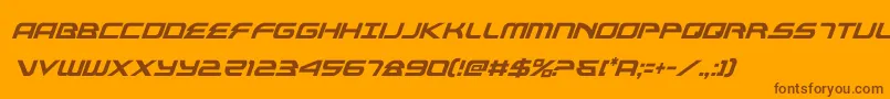 フォントalexisv3condital – オレンジの背景に茶色のフォント
