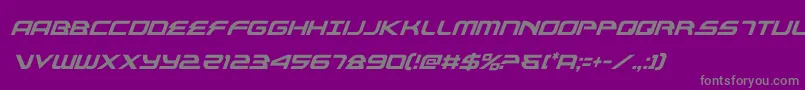 Police alexisv3condital – polices grises sur fond violet