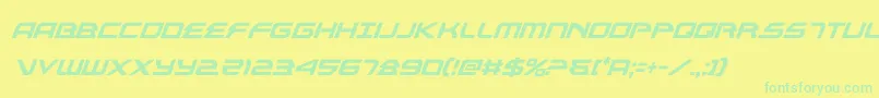 Police alexisv3condital – polices vertes sur fond jaune
