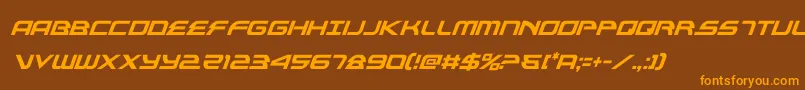 alexisv3condital Font – Orange Fonts on Brown Background