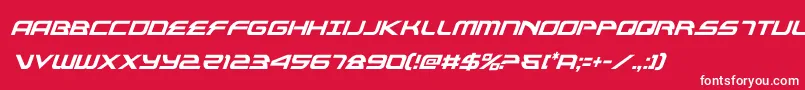 alexisv3condital-fontti – valkoiset fontit punaisella taustalla