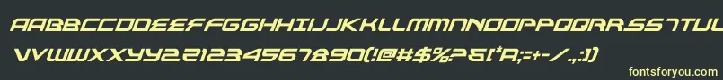 フォントalexisv3condital – 黒い背景に黄色の文字