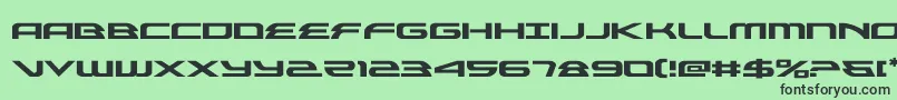 alexisv3expand-Schriftart – Schwarze Schriften auf grünem Hintergrund