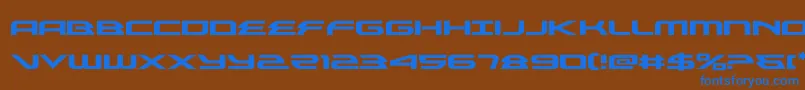 alexisv3expand Font – Blue Fonts on Brown Background