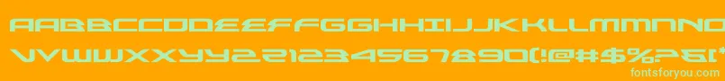 alexisv3expand Font – Green Fonts on Orange Background