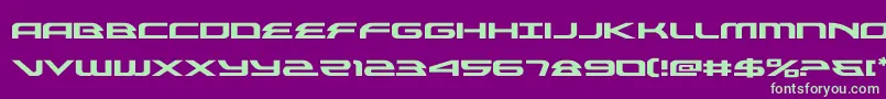 alexisv3expand Font – Green Fonts on Purple Background