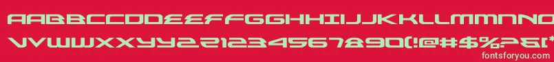 alexisv3expand-Schriftart – Grüne Schriften auf rotem Hintergrund