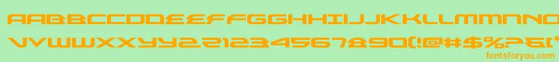 alexisv3expand Font – Orange Fonts on Green Background