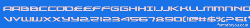 alexisv3expand Font – Pink Fonts on Blue Background