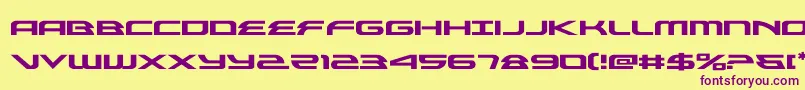 alexisv3expand Font – Purple Fonts on Yellow Background
