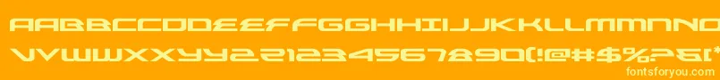 alexisv3expand Font – Yellow Fonts on Orange Background