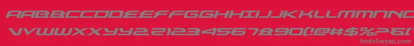 alexisv3expandital Font – Gray Fonts on Red Background