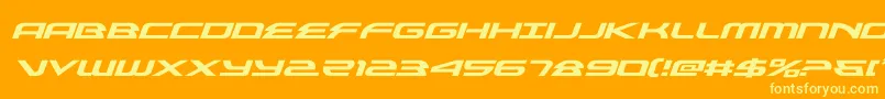 alexisv3expandital Font – Yellow Fonts on Orange Background