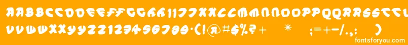 フォントPetitsan – オレンジの背景に白い文字