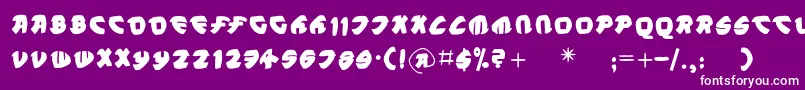 フォントPetitsan – 紫の背景に白い文字