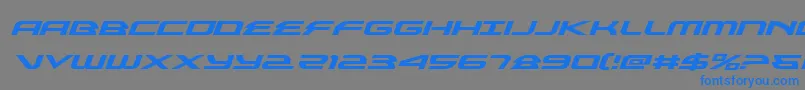 alexisv3expandital-Schriftart – Blaue Schriften auf grauem Hintergrund