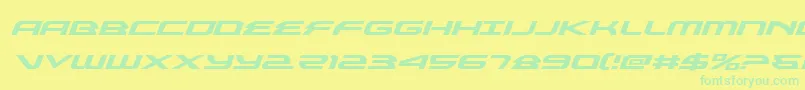 alexisv3expandital Font – Green Fonts on Yellow Background