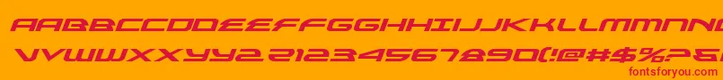 alexisv3expandital Font – Red Fonts on Orange Background