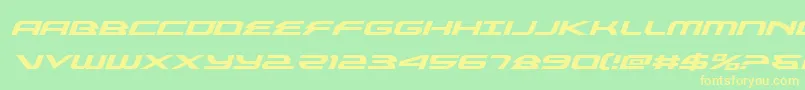 Шрифт alexisv3expandital – жёлтые шрифты на зелёном фоне