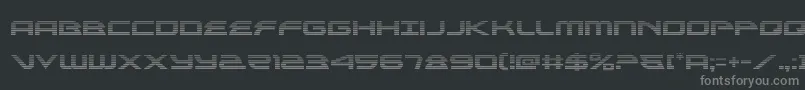 フォントalexisv3grad – 黒い背景に灰色の文字