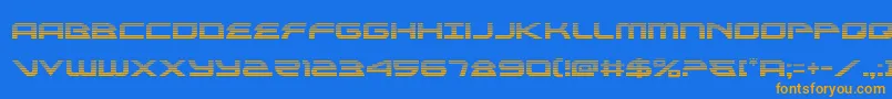 alexisv3grad Font – Orange Fonts on Blue Background