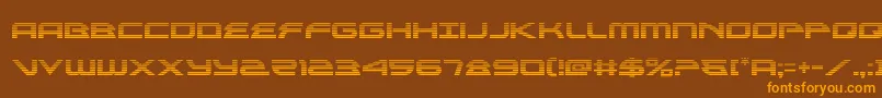 Police alexisv3grad – polices orange sur fond brun