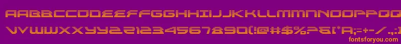 alexisv3grad-Schriftart – Orangefarbene Schriften auf violettem Hintergrund