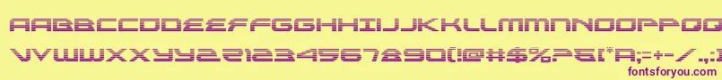 alexisv3grad Font – Purple Fonts on Yellow Background