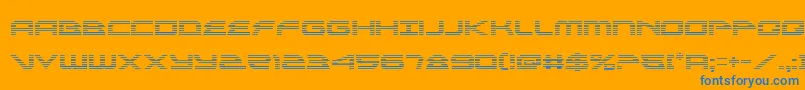 alexisv3grad-Schriftart – Blaue Schriften auf orangefarbenem Hintergrund